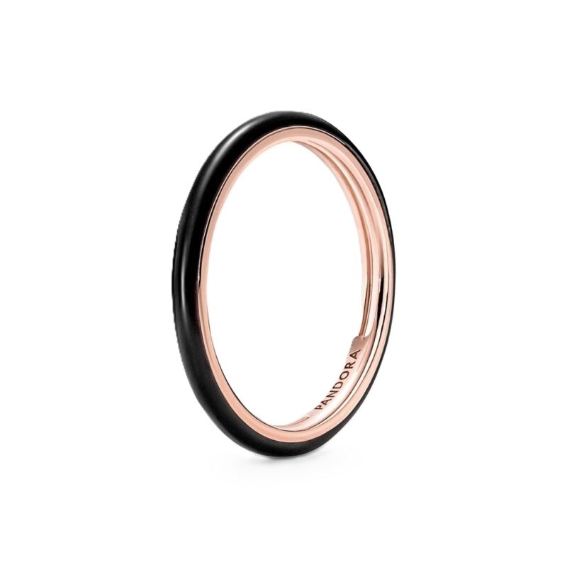 Pandora Jewels Black Enamel - Ring - Size 52 ***special Price*** (189655C01-52) Women's JEWELRY_main