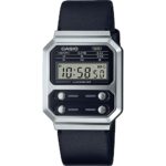 Casio Vintage Edgy Collection Leather - Black (A100WEL-1AEF) Unisex Watch_main