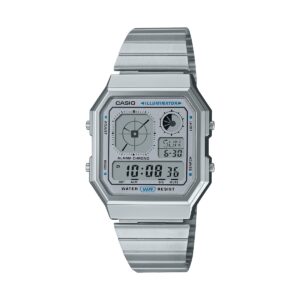 Casio Vintage Retro Future Edgy Collection - Silver (A130WE-7AEF) Unisex Watch_main
