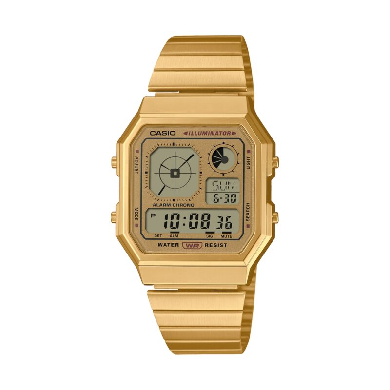 Casio Vintage Retro Future Edgy Collection - Full Gold (A130WEG-9AEF) Unisex Watch_main