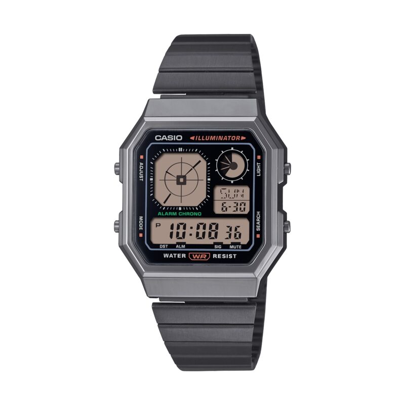 Casio Vintage Retro Future Edgy Collection - Full Black (A130WEGG-1AEF) Unisex Watch_main