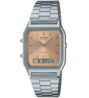 Casio Vintage Edgy Collection Sunray Dial - Pink Copper (AQ-230A-4AMQYES) Unisex Watch_main