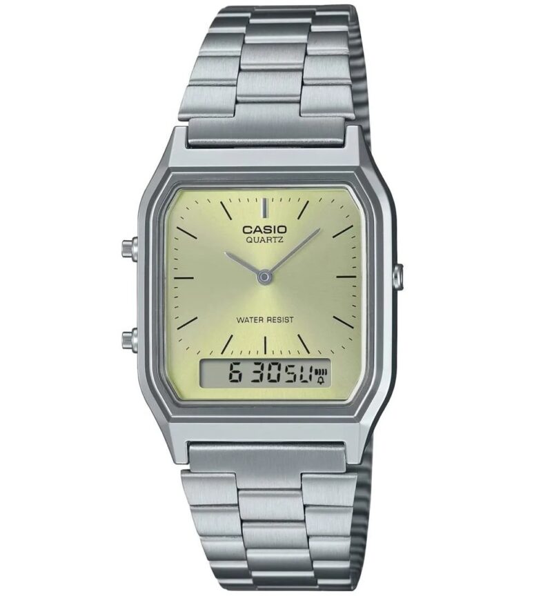 Casio Vintage Edgy Collection Sunray Dial - Green Lemon (AQ-230A-9AMQYES) Unisex Watch_main