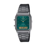Casio Vintage Edgy Collection Gun Metal - Emerald Green (AQ-230EGG-3AEF) Unisex Watch_main
