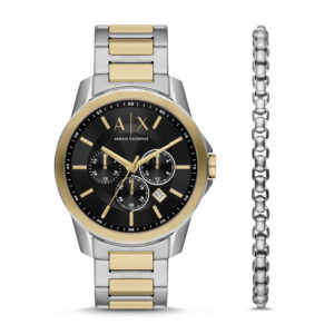 A|X Armani Exchange Men's Watch and Bracelet Jewellery Set (AX7148SET) - Banks Collection
