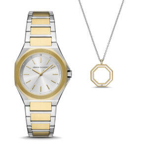 A|X Armani Exchange Women's Watch and Necklace Jewellery Set (AX7161SET) - Andrea Collection