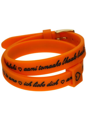 Il Mezzometro I Love You Gold Buckle Edition - Orange - Bracciale In Silicone/silicone Bracelet (BMG1710)  JEWELRY_main