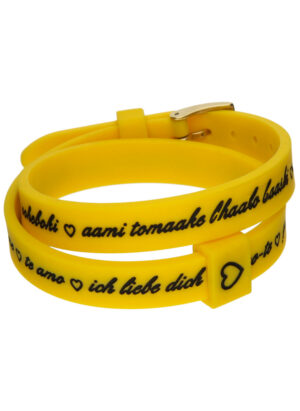Il Mezzometro I Love You Gold Buckle Edition - Yellow - Bracciale In Silicone/silicone Bracelet (BMG1711)  JEWELRY_main