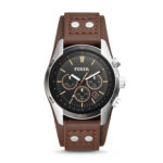 Fossil Coachman Chronograph Black Dial Brown Leather CH2891 Men's Watch