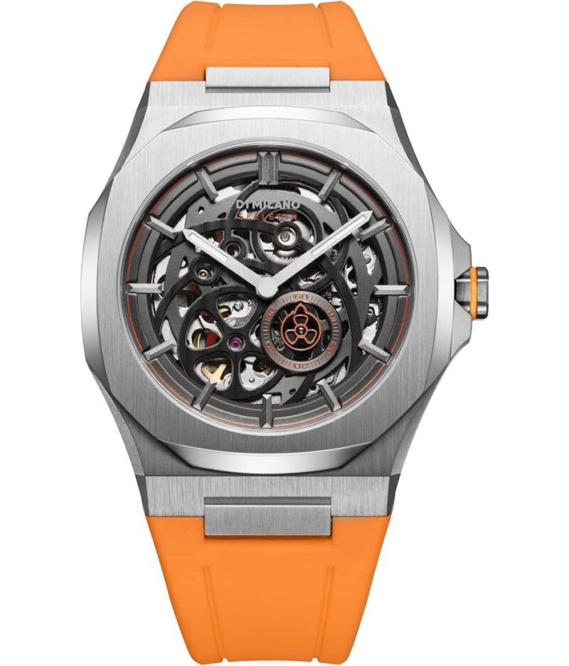 D1 Milano Skeleton Bracelet Slice Orange - Automatic (D1-SKRJ16) Men's Watch_main