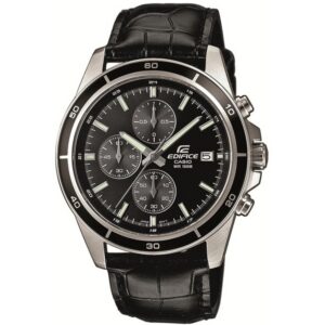 Casio Edifice Classic Chronograph Leather- All Black (EFR-526L-1AVUEF)  Watch_main