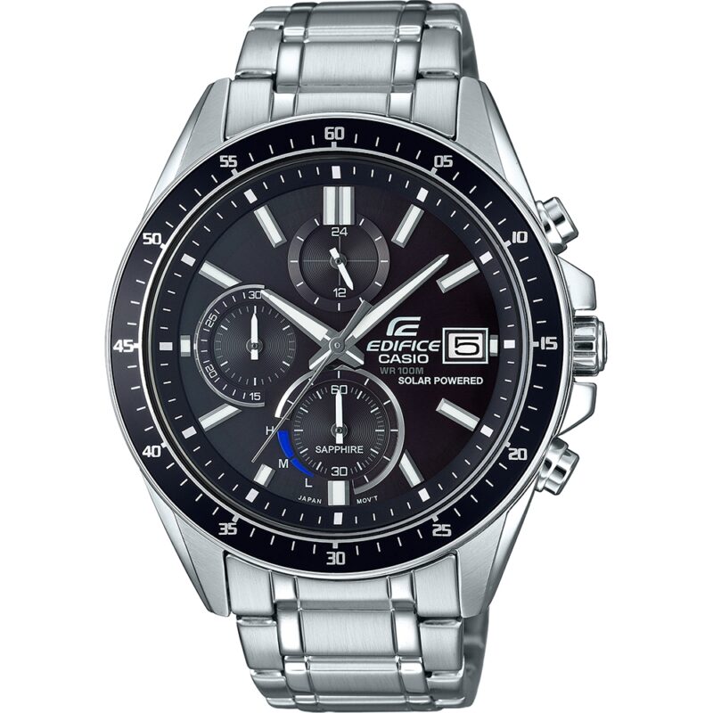 Casio Edifice Slim Solar Powered Chronograph - Black (EFS-S510D-1AVUEF) Men's Watch_main