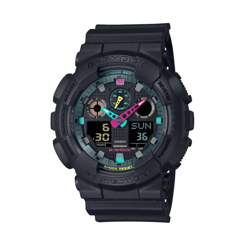 Casio G-shock Oversize - Matte Fluo Serie - Black (GA-100MF-1AER) Men's Watch_main