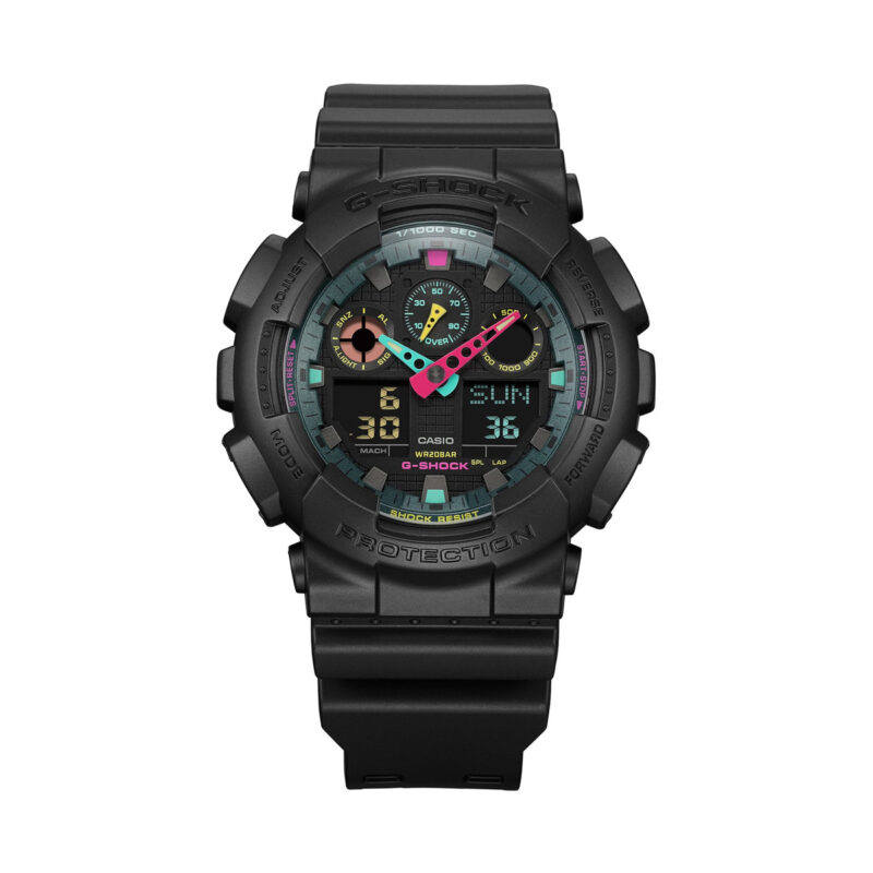 Casio G-shock Oversize - Matte Fluo Serie - Black (GA-100MF-1AER) Men's Watch_1