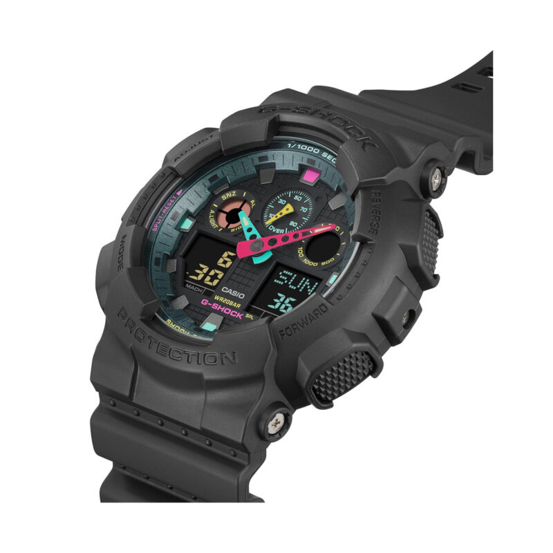 Casio G-shock Oversize - Matte Fluo Serie - Black (GA-100MF-1AER) Men's Watch_2