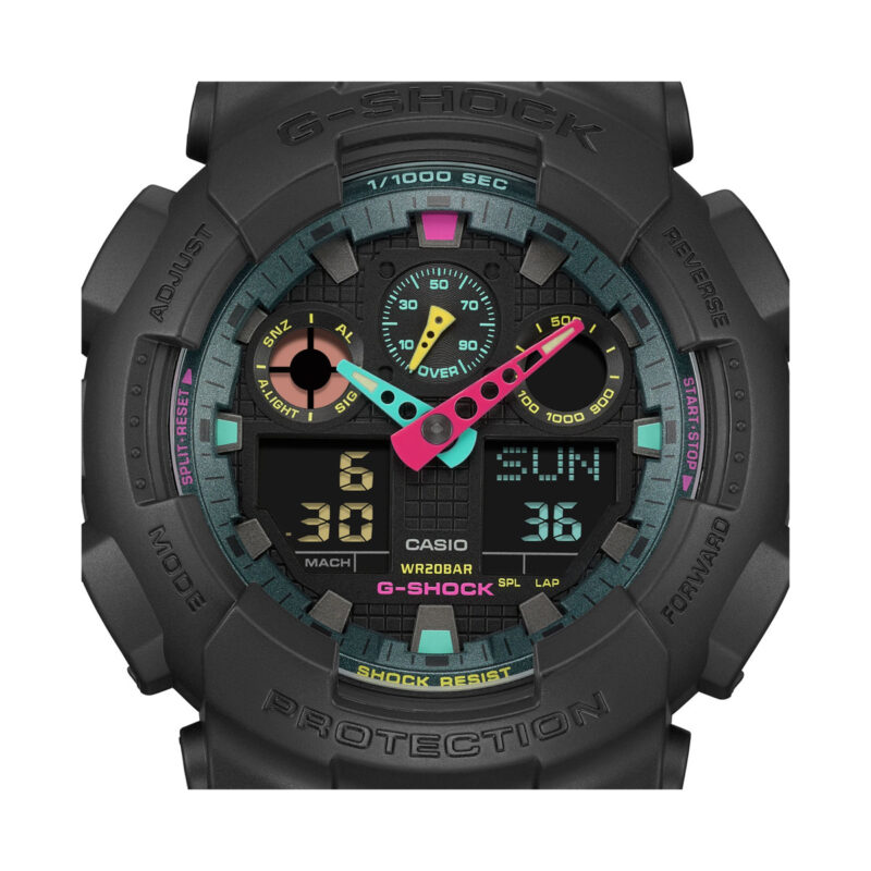 Casio G-shock Oversize - Matte Fluo Serie - Black (GA-100MF-1AER) Men's Watch_3