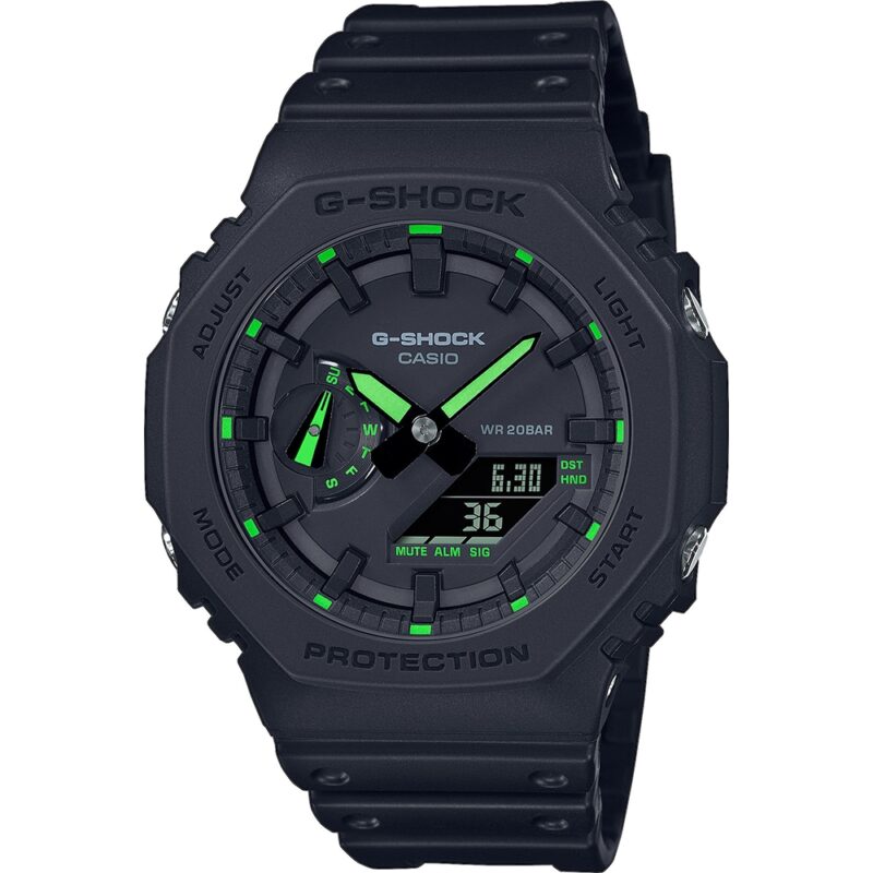 Casio G-shock Oak - Neon Green Index (GA-2100-1A3ER) Men's Watch_main