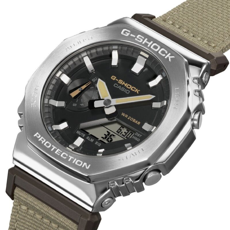 Casio G-shock Oak  Metal Covered - Utility Serie Khaki Beige (GM-2100C-5AER) Men's Watch_1