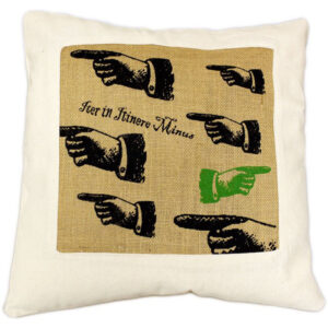 Cuscini Letterari - Copricuscino In Juta Lavata / Cotton Pillow Case  E Juta Lavata Iter In Itinere Minus - Size 40x40cm (LATINORUM-JC-02)  FASHION ACCESSORIES_main