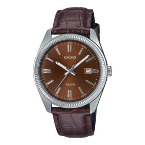 Casio Collection Date. Leather - Bronze (MTP-1302PL-5AVEF) Men's Watch_main