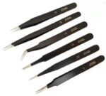 Kit 6 Pinzette In Acciaio Smaltate - Kit 6 Tweezers In Glazed Steel (RR1499)  Watch_main