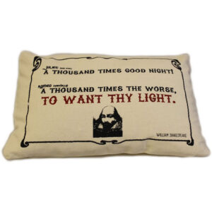Cuscini Letterari - Copricuscino In Juta Lavata / Cotton Pillow Case  Want Thy Light - Size 38x25cm (SLEEP-C-09)  FASHION ACCESSORIES_main