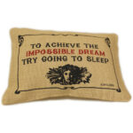 Cuscini Letterari - Copricuscino In Juta Lavata / Juta Washed Pillow Case Impossible - Size 38x25cm (SLEEP-J-03)  FASHION ACCESSORIES_main