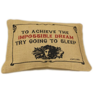 Cuscini Letterari - Copricuscino In Juta Lavata / Juta Washed Pillow Case Impossible - Size 38x25cm (SLEEP-J-03)  FASHION ACCESSORIES_main