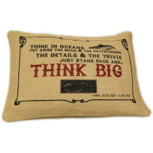 Cuscini Letterari - Copricuscino In Juta Lavata / Juta Washed Pillow Case Think Big - Size 38x25cm (SLEEP-J-07)  FASHION ACCESSORIES_main