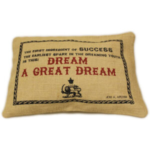 Cuscini Letterari - Copricuscino In Juta Lavata / Juta Washed Pillow Case Great Dream - Size 38x25cm (SLEEP-J-10)  FASHION ACCESSORIES_main
