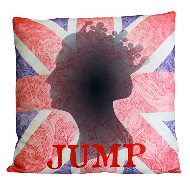 Cuscini Letterari - Copricuscino In Juta Lavata / Cotton Pillow Case  Jump - Size 40x40cm (UNIONJACK-C-01)  FASHION ACCESSORIES_main