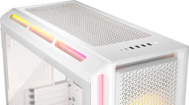 Corsair iCUE LINK 5000T LX RGB Mid-Tower PC Case; White (CC-9011299-WW)