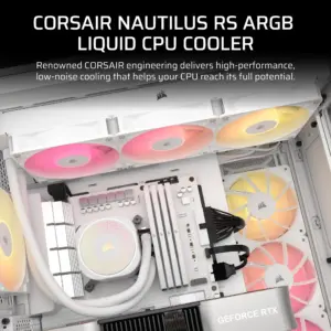 Corsair NAUTILUS 360 ARGB White; 360mm Radiator; Liquid CPU Cooler; Intel® LGA 1851/1700; AMD® AM5/AM4 (CW-9060095-WW)