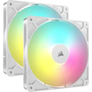 Corsair RS140 ARGB 140mm PWM Fans Dual Pack – White (CO-9050187-WW)