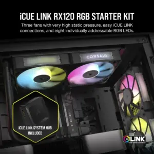 Corsair RX RGB Series; iCUE LINK RX120 RGB; 120mm Fan; Triple Pack (CO-9051018-WW)