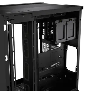 6500X Mid-Tower Black Dual Chamber PC Case; 2x 3.5'' |  2x 2.5'' Drive Bays; Up to 360mm Radiator compatible - Supports BTF (CC-9011257-WW)