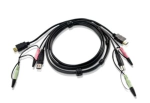 ATEN 1.8m USB HDMI to DVI-D KVM cable with Audio (2L-7D02DH)