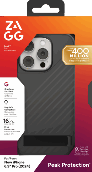 ZAGG Cases Denali Snap KS Apple  iP16 Pro Max  Black (702315253)