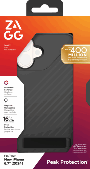 ZAGG Cases Denali Snap KS Apple iP16 Plus  Black (702315251)