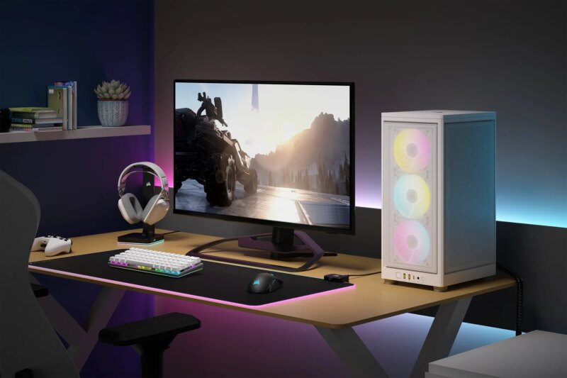iCUE 2000D RGB AIRFLOW White Mini-ITX PC Case; 3x 2.5'' Drive Bays; Up to 360mm Radiator compatible; 2x 120mm fan incl (CC-9011247-WW) - Image 12