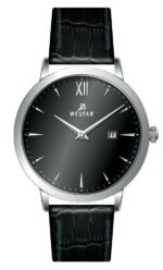 Westar Profile Leather Strap Black Dial Quartz 50214STN103 Men's Watch