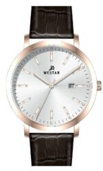 Westar Profile Leather Strap Silver Dial Quartz 50216PPN627 Men's Watch