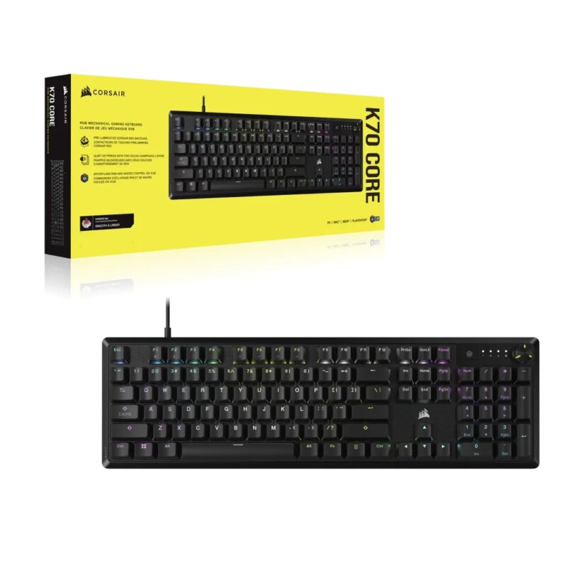 Corsair K70 CORE RGB Mechanical Gaming Keyboard - CORSAIR Red Linear Switches (CH-910971E-NA) - Image 5