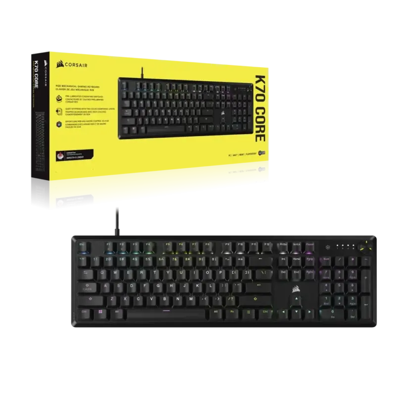 Corsair K70 CORE RGB Mechanical Gaming Keyboard - CORSAIR Red Linear Switches (CH-910971E-NA) - Image 6