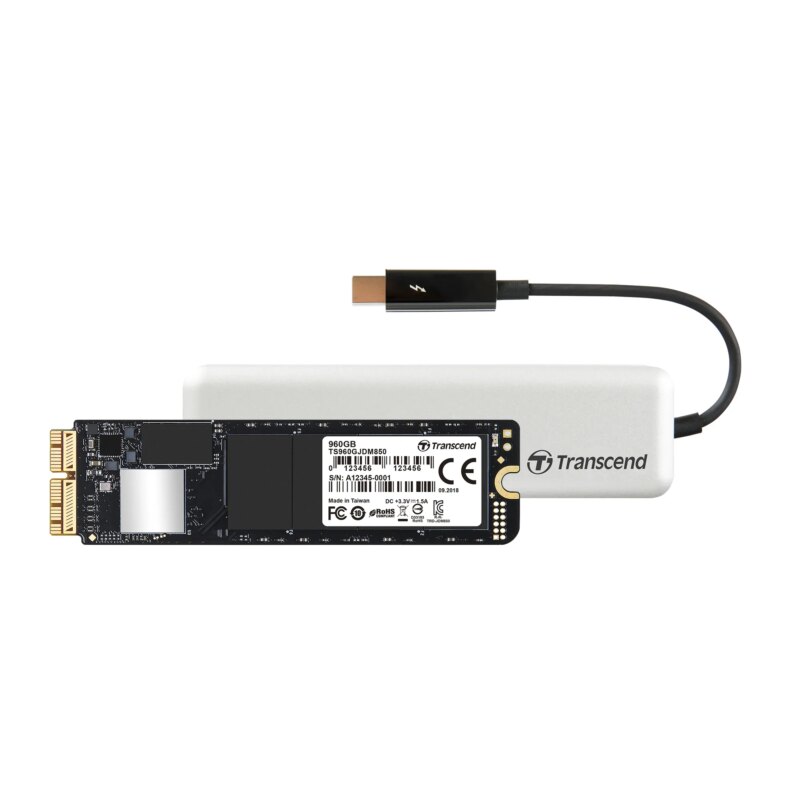 TRANSCEND 960G JETDRIVE 855 NVME PCI-3 SSD UPGRADE KIT FOR MAC WITH PCI-E THUNDERBOLT ENCLOSURE (TS960GJDM855) - Image 4