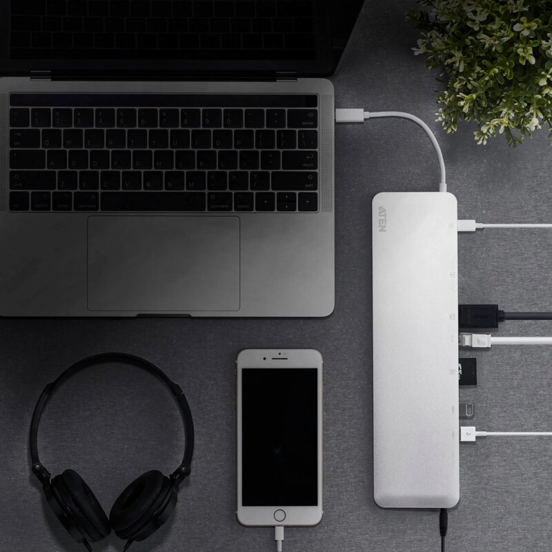 ATEN Dock; USB-C Multiport Dock with Power Pass-Through. (UH3234) - Image 2
