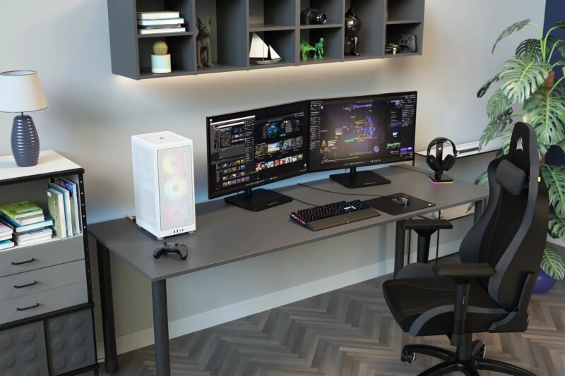 iCUE 2000D RGB AIRFLOW White Mini-ITX PC Case; 3x 2.5'' Drive Bays; Up to 360mm Radiator compatible; 2x 120mm fan incl (CC-9011247-WW) - Image 16