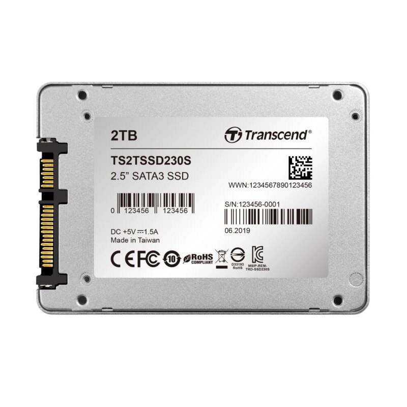 TRANSCEND 2 TB SSD230S 2.5'' SSD DRIVE- SATA III 3D TLC with DRAM cache - 560MB/s Read 520MB/s Write - 1120 TBW (TS2TSSD230S) - Image 4