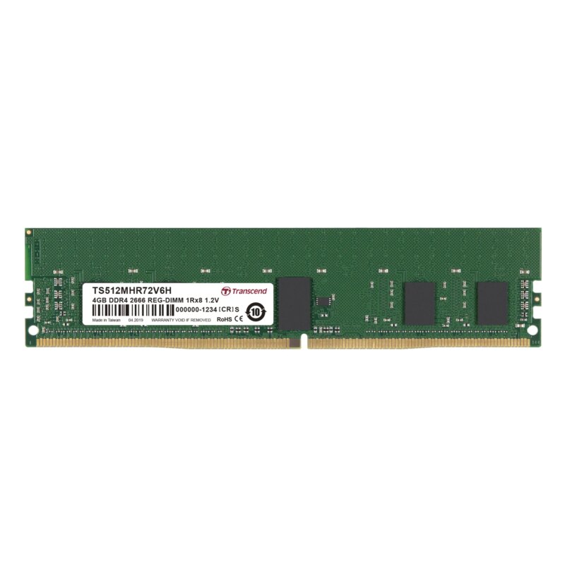 TRANSCEND 4GB DDR4-2666 REG-DIMM CL19 1Rx8 512Mx8 (TS512MHR72V6H) - Image 4