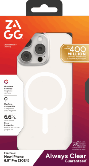ZAGG Cases PH CrystlPal Lite Snap Apple  iP16 Pro Max  Clear (702315037)
